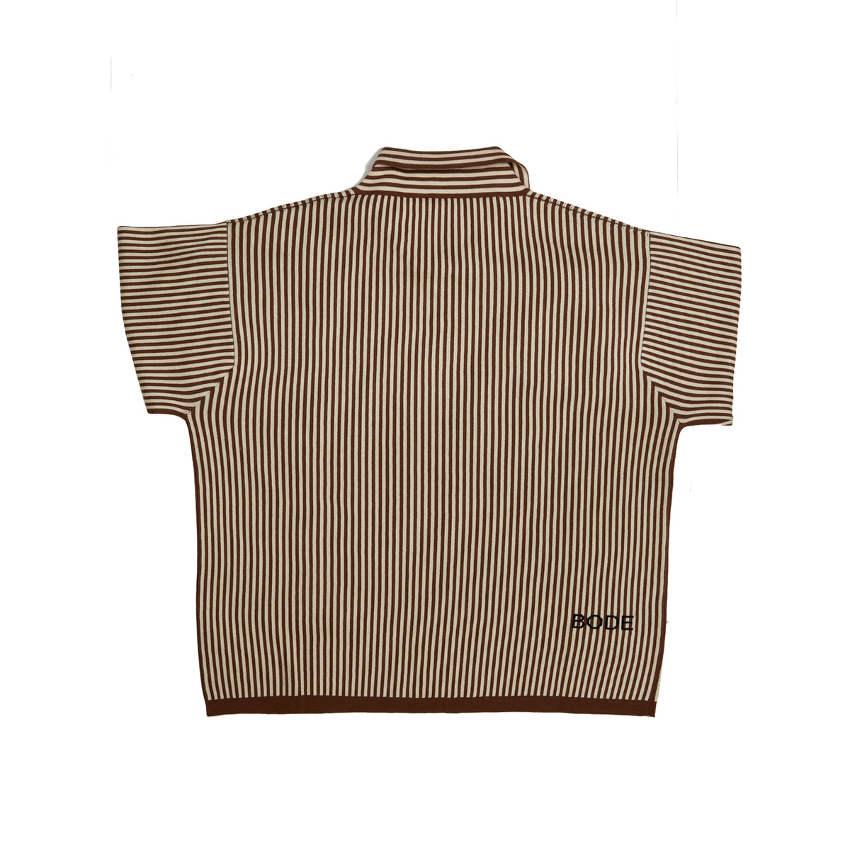 BODE Hester Street Polo In Brown/Cream | CNTRBND