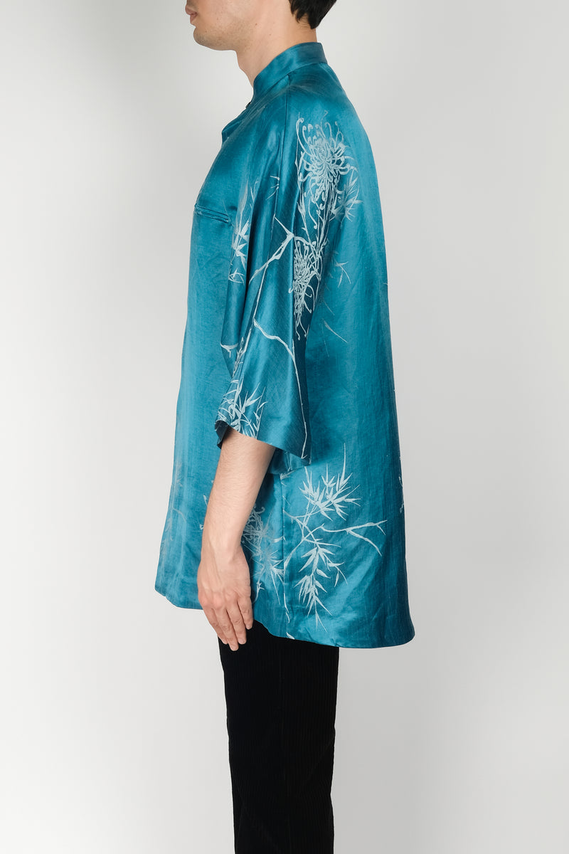 HAIDER ACKERMANN KIMONO SHIRT BLUE - シャツ